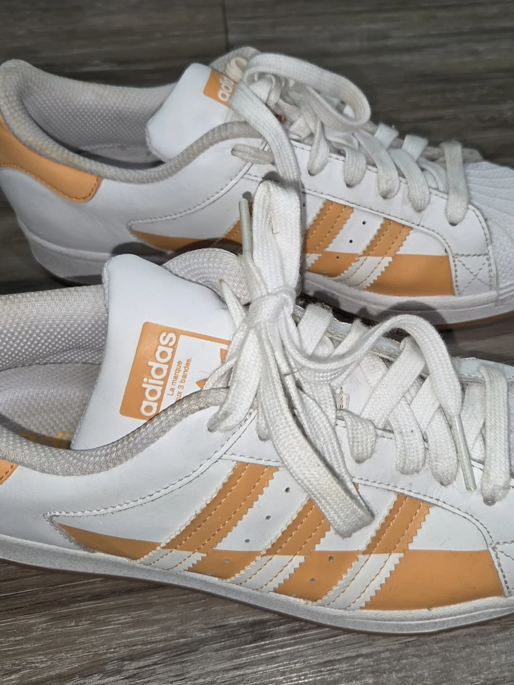 adidas White & Orange Low-Top Sneakers